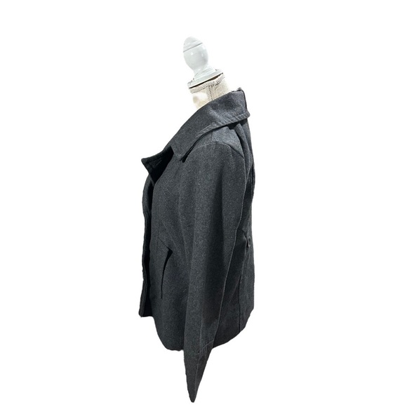 Dollhouse NYC Grey Double-Breasted 3 Button Pea Coat Jacket Sz L Pockets NWT - Picture 3 of 16